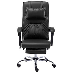 Helloshop26 Chaise fauteuil siège de bureau informatique étude de massage similicuir noir 02_0024018