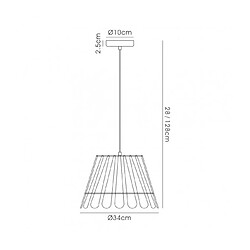 Avis Luminaire Center Suspension Somerset blanc mat 1 ampoule 28cm