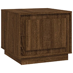 vidaXL Table basse chêne marron 51x50x44 cm bois d'ingénierie