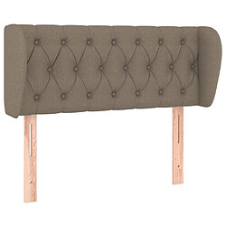 vidaXL Tête de lit avec oreilles Taupe 93x23x78/88 cm Tissu