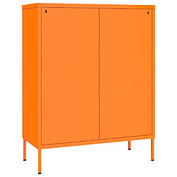 Acheter vidaXL Armoire à tiroirs Orange 80x35x101,5 cm Acier