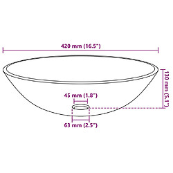 Acheter vidaXL Lavabo Verre trempé 42 cm Givré