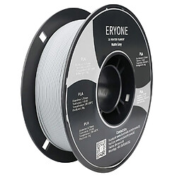 None Filament PLA mat ERYONE pour imprimante 3D 1,75 mm Tolérance 0,03 mm 1 kg (2,2 lbs)/bobine - Gris