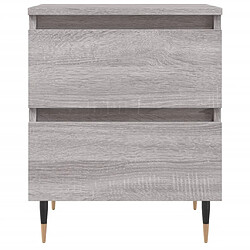 Maison Chic Lot de 2 Tables de chevet - Tables de Nuit sonoma gris 40x35x50 cm bois ingénierie pas cher