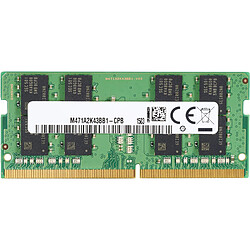 HP 8GB DDR4-3200 SODIMM PROMO HP - DDR4 - module - 8 Go - SO DIMM 260 broches - 3200 MHz / PC4-25600 - 1.2 V - mémoire sans tampon - non ECC - promo - pour Elite Slice G2 (SODIMM), EliteDesk 705 G5 (SODIMM), EliteOne 800 G5 , 800 G6, 800 G8, ProDesk 400 G