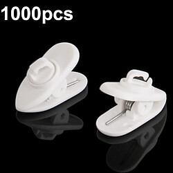 Wewoo 1000pcs Rotary Casque Câble Clip blanc Pince Titulaire Mount Collar Vêtements