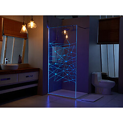 Vente-Unique Paroi de douche à l'italienne avec leds TECLA - 120X200 cm pas cher