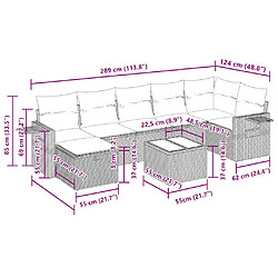vidaXL Salon de jardin avec coussins 8 pcs beige résine tressée pas cher