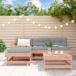 Maison Chic Salon de jardin 5 pcs + coussins - Mobilier/Meubles de jardin - Table et chaises d'extérieur bois massif douglas -MN60715