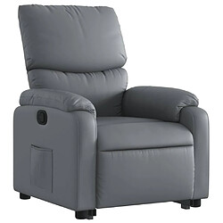 Avis vidaXL Fauteuil inclinable Gris Similicuir