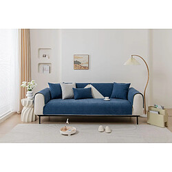 LUUCOZK Housse de siège de canapé antidérapante, protection de coussin de canapé - Bleu denim - 90 x 180 cm