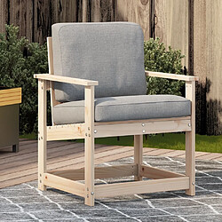 Maison Chic Chaise de jardin,Fauteuil Chaise de terrasse,Chaise d’extérieur 62x55x77 cm bois de pin massif -GKD69176