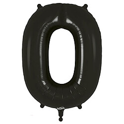 Ballon noir numéro 0 de 86 cm