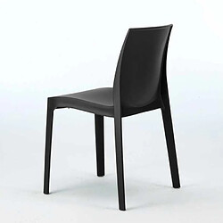 Acheter 22 Chaises Rome Grand Soleil en polypropylène empilables pour bar et café, Couleur: Noir