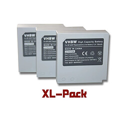 vhbw 3x Li-Ion batterie Set 700mAh (7.2V) pour caméra Samsung HMX-H100, H104, H105, H106, SC-MX10, SC-MX10A, SC-MX10P, SC-MX10R comme BP-85ST.