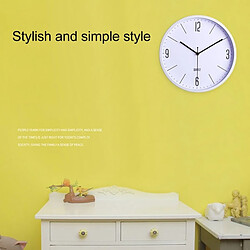 Wewoo Horloge murale blanc Bureau à la maison moderne cadre en métal Silent batterie 12 pouces ronde décorative mur Quartz