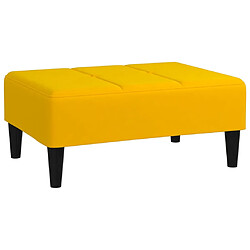 vidaXL Repose-pied Jaune 78x56x32 cm Velours