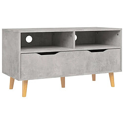 vidaXL Meuble TV Gris béton 90x40x48,5 cm Aggloméré