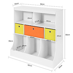 SoBuy KMB26-W Bibliothèque Meuble de Rangement pour Livres et Jouets Étagère de Rangement