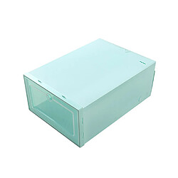 Boîte à chaussures pliable de rangement en plastique étui transparent organisateur empilable 3 pièces - vert