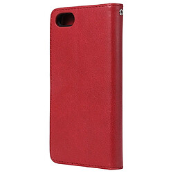 Avis Wewoo Housse Coque Pour Huawei Y5 Prime 2018 Étui de protection à rabat horizontal de couleur unie avec support et fentes cartes et portefeuille et cadre photo et lanière rouge