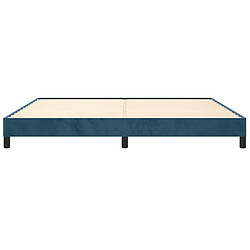 Acheter vidaXL Cadre de lit sans matelas bleu foncé 200x200 cm velours