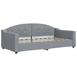 vidaXL Lit de repos sans matelas gris clair 90x190 cm tissu