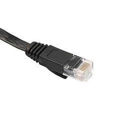 Avis Corde Connecteur RJ45 Câble -CAT6 Ethernet Network Repliable de LAN Noir 15 Mètres