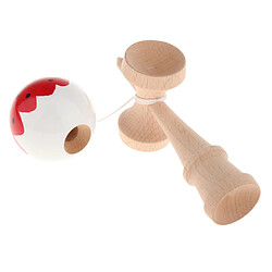 Kendama Balle De Compétence Traditionnelle En Bois Jouet Balance Enfants Débutants Rouge Blanc