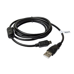 Vhbw Câble USB pour OLYMPUS E-P3, E-PL1, E-PL2, E-PL3, E-PM1, Pen E-PL5, E-PM2, SP-610UZ, remplace CB-USB5 / CB-USB6