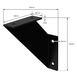 Acheter ML DESIGN MODERN LIVING Lot de 8 supports d'étagère Angle d'étagère Support d'étagère Console d'étagère