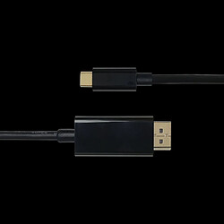 Câble USB-C vers DisplayPort DELTACO 4K UHD, connecteurs plaqués or, 1m, noir / USBC-DP100-K / 00140012