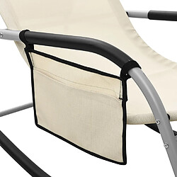 Acheter vidaXL Chaise longue textilène crème et gris