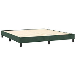 Acheter Maison Chic Lit Adulte - Lit simple Lit à sommier tapissier et matelas moelleux - Meuble de Chambre - Vert foncé 180x200cm Velours -MN66106