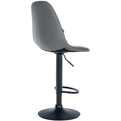 Avis Decoshop26 Tabouret de bar x1 avec repose-pieds hauteur réglable pivotant assise en PVC gris cadre métallique noir 10_0004815