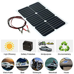 Justgreenbox Panneau solaire semi-flexible mono 20W 12V avec puce Sunpower pour chargeur de batterie bateaux Cara - 32863371470 pas cher