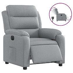 Maison Chic Fauteuil Relax pour salon, Fauteuil inclinable électrique Gris clair Tissu -GKD37525