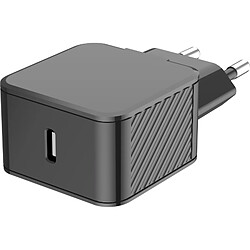 Chargeur maison 25W Power Delivery Noir - 100% Plastique recyclé Bigben