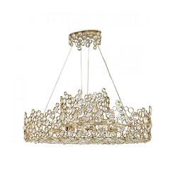 Elstead Lighting Chandelier Linear Anya Feuille d'argent 33,8 Cm