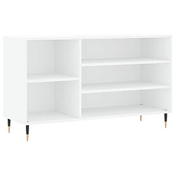 Maison Chic Armoire à Chaussures,Meuble de Rangement à Chaussures Blanc 102x36x60 cm Bois d'ingénierie -MN26267