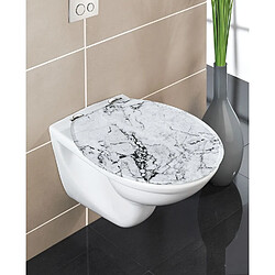 Acheter WENKO Abattant WC en MDF design marbre Onyx - Blanc