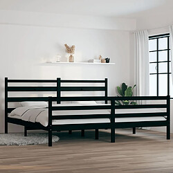 vidaXL Cadre de lit sans matelas bois massif de pin 200x200 cm noir