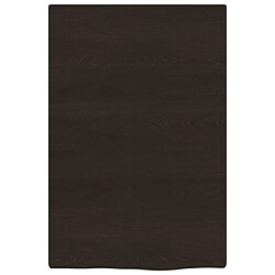 Avis vidaXL Étagère murale marron foncé 40x60x2 cm bois chêne massif traité