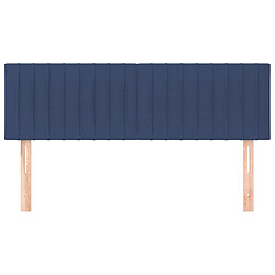 Avis Maison Chic Lot de 2 Têtes de lit design Bleu pour chambre - Décoration de lit 72x5x78/88 cm Tissu -MN44961