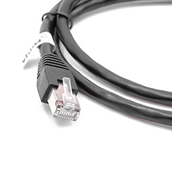 Avis vhbw Câble d'extension LAN Ethernet Cat6 Rallonge RJ45 mâle vers femelle RJ 45 1m avec trous de vis de montage sur panneau; noir