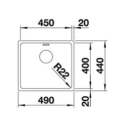 Avis Evier à encastrer 45cm inox - 522963 - BLANCO