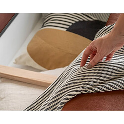 Bestmobilier Wilson - canapé droit 3 places convertible avec coffre en tissu et tissu texturé pas cher