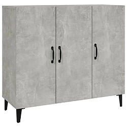 Maison Chic Buffet,Meuble de Rangement,commode pour salon,Cuisine gris béton 90x34x80 cm bois d'ingénierie -MN15254