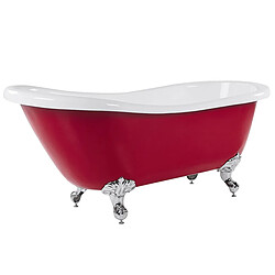 Acheter Beliani Baignoire îlot rouge 170 x 76 cm CAYMAN