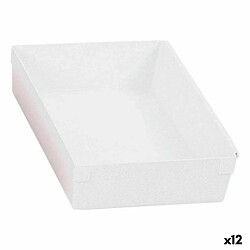 BigBuy Home Boîte Multiusage Modulaire Blanc 22,5 x 15,5 x 5,3 cm (12 Unités)